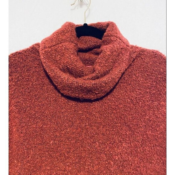 Catherine Malandrino Sweater Womens Small Red Cozy Eyelash Knit Turtleneck - Picture 4 of 8